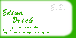 edina drick business card
